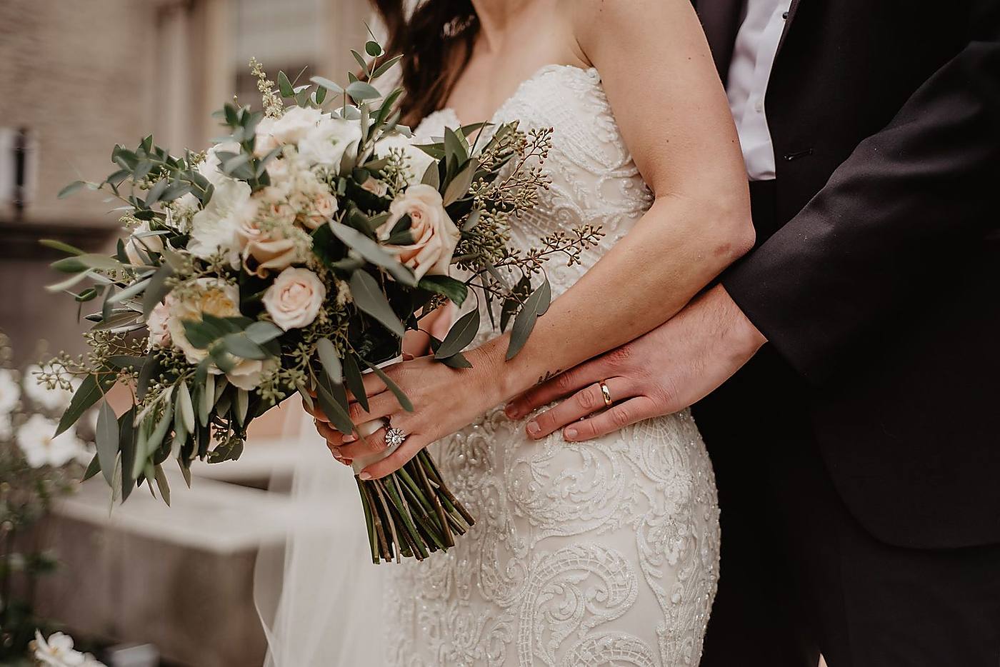 Wedding bouquet detail